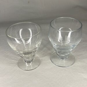 Liquor Toasting Cordial Sherry Glasses 2 Ounces Each CNN Flag Marked Set Of 2